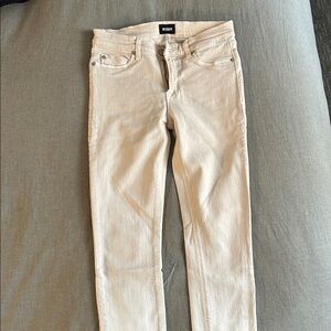 Hudson Jeans Women's Cream Straight-Leg Jeans